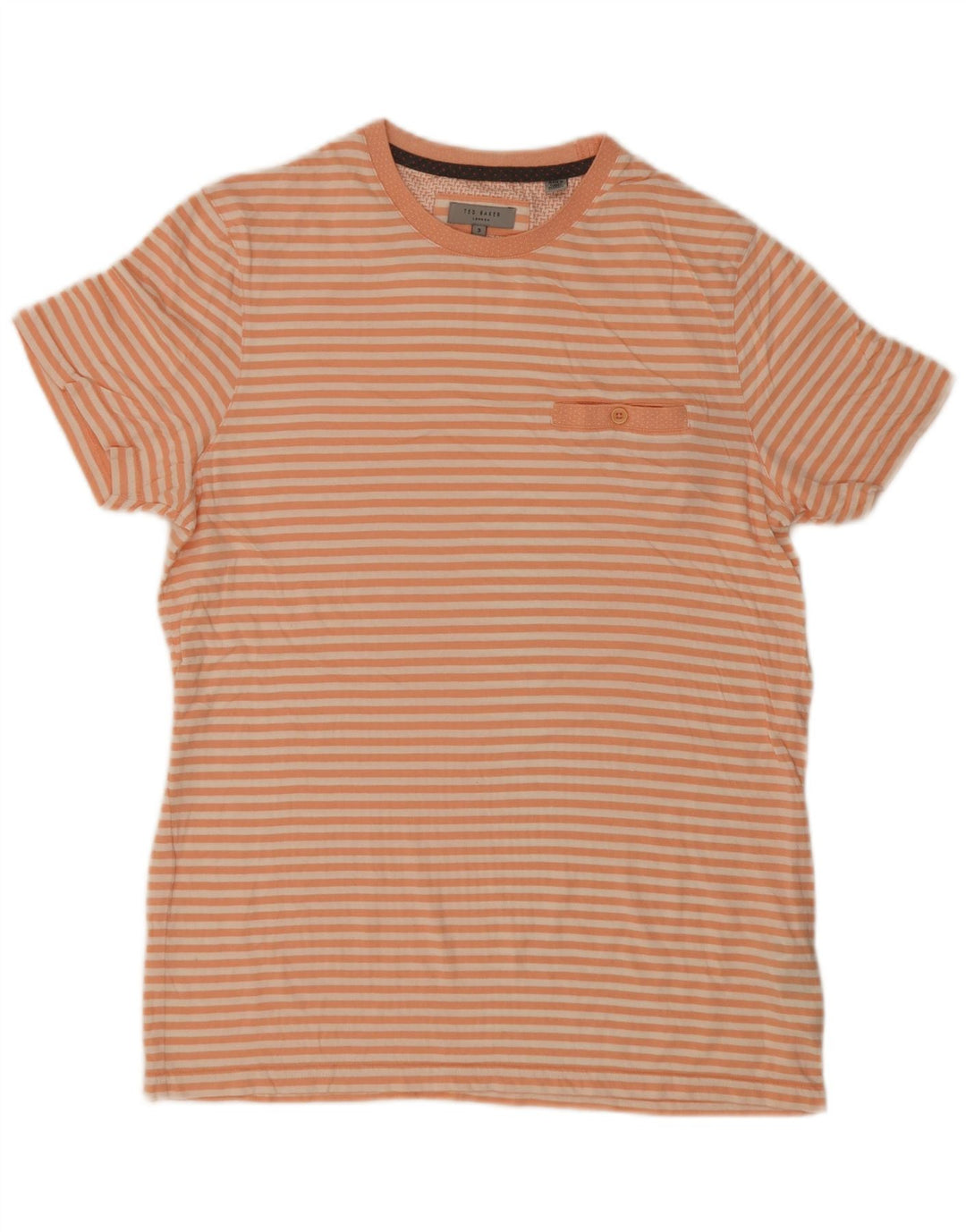 Tricou Bărbați Ted Baker Mărimea Top 3 Bumbac cu dungi portocaliu mediu