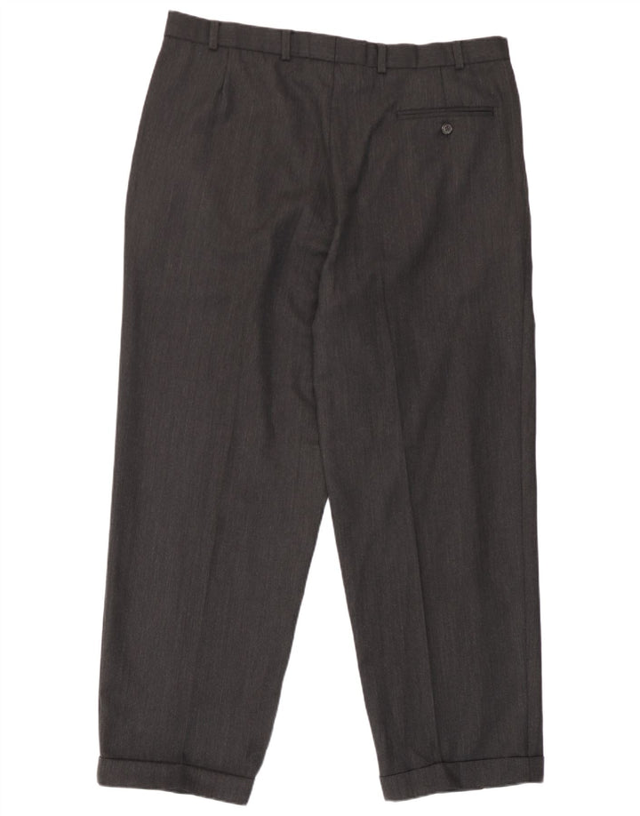 Marks & Spencer Pantaloni casual pentru bărbați St. Michael Pegged L38 L29 Lână gri