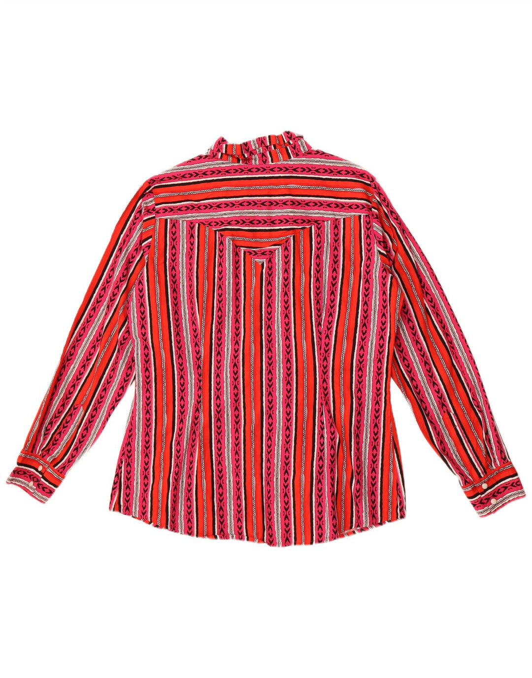 Cămașă retro pentru femei Wrangler UK 16 mare, bumbac cu dungi multicolore