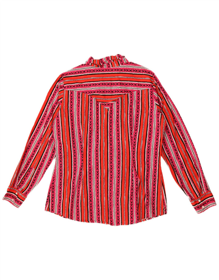 Cămașă retro pentru femei Wrangler UK 16 mare, bumbac cu dungi multicolore