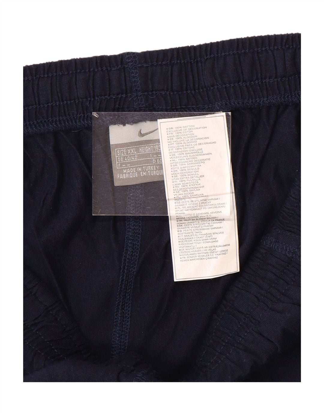 NIKE Mens Sport Shorts 2XL  Navy Blue Cotton