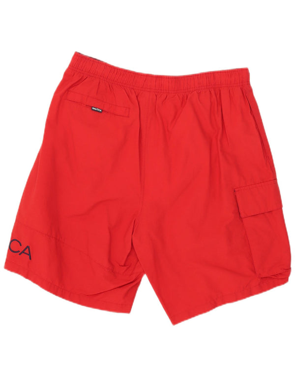 Pantaloni scurți de înot Nautica pentru bărbați, mari, roșii, din bumbac