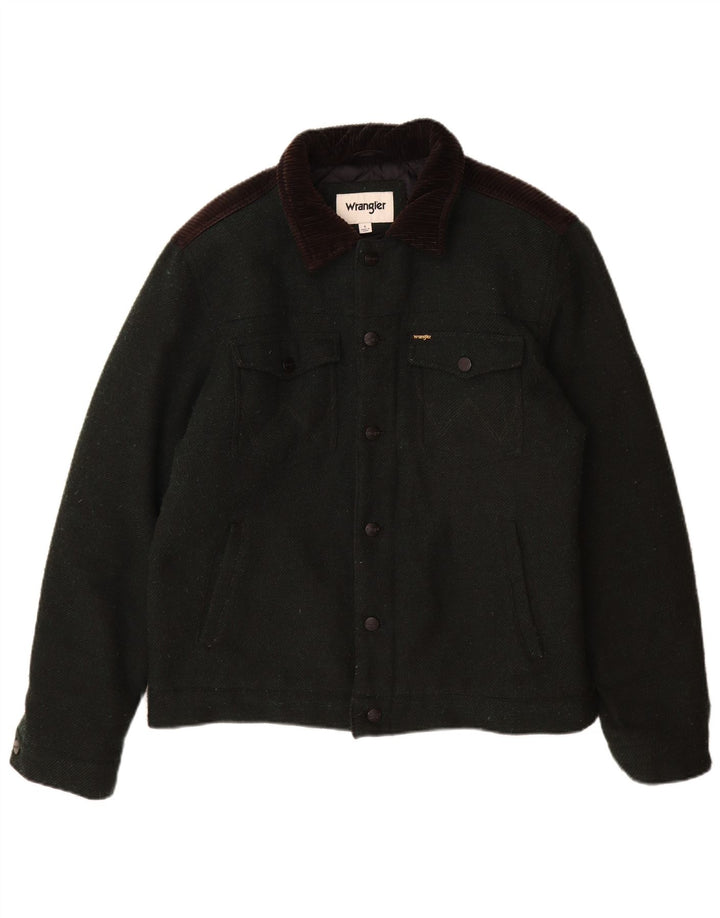 Jachetă Wrangler pentru bărbați, UK 40, mare, verde, color block, poliester