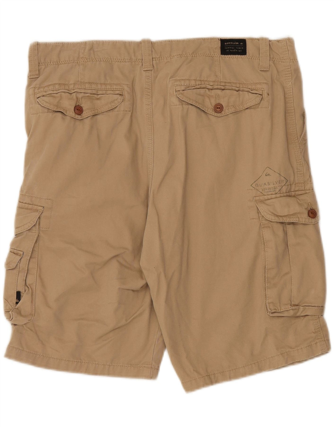 Pantaloni scurți cargo QUIKSILVER pentru bărbați W34, bumbac, bej, mari