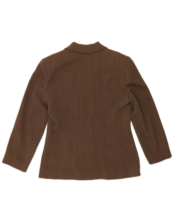 Jachetă blazer pentru femei Pierre Cardin cu 4 nasturi UK 14 maro mediu