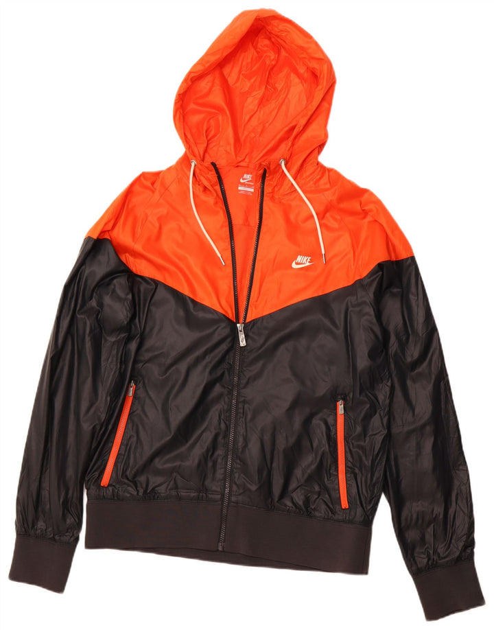 Jachetă de trening cu glugă NIKE pentru bărbați, negru mediu, poliester bloc de culoare