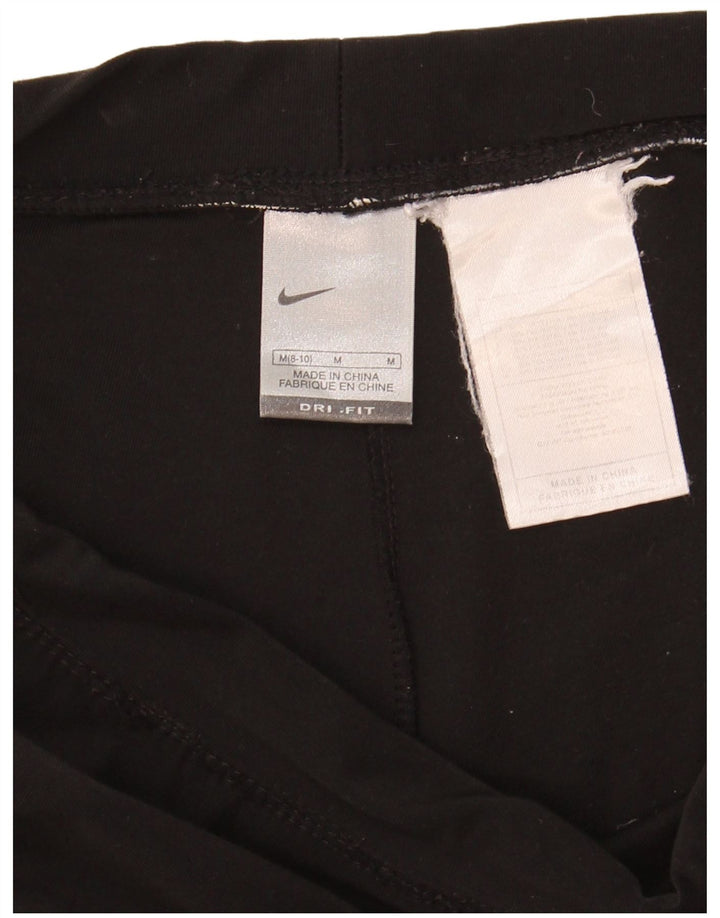 NIKE Womens Dri Fit Tracksuit Trousers US 8/10 Medium  Black Polyester