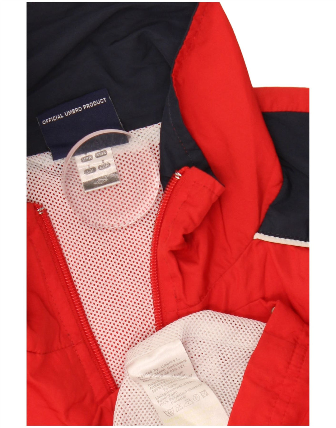 Jachetă de top pentru trening grafic Umbro pentru bărbați, roșu, poliester color bloc