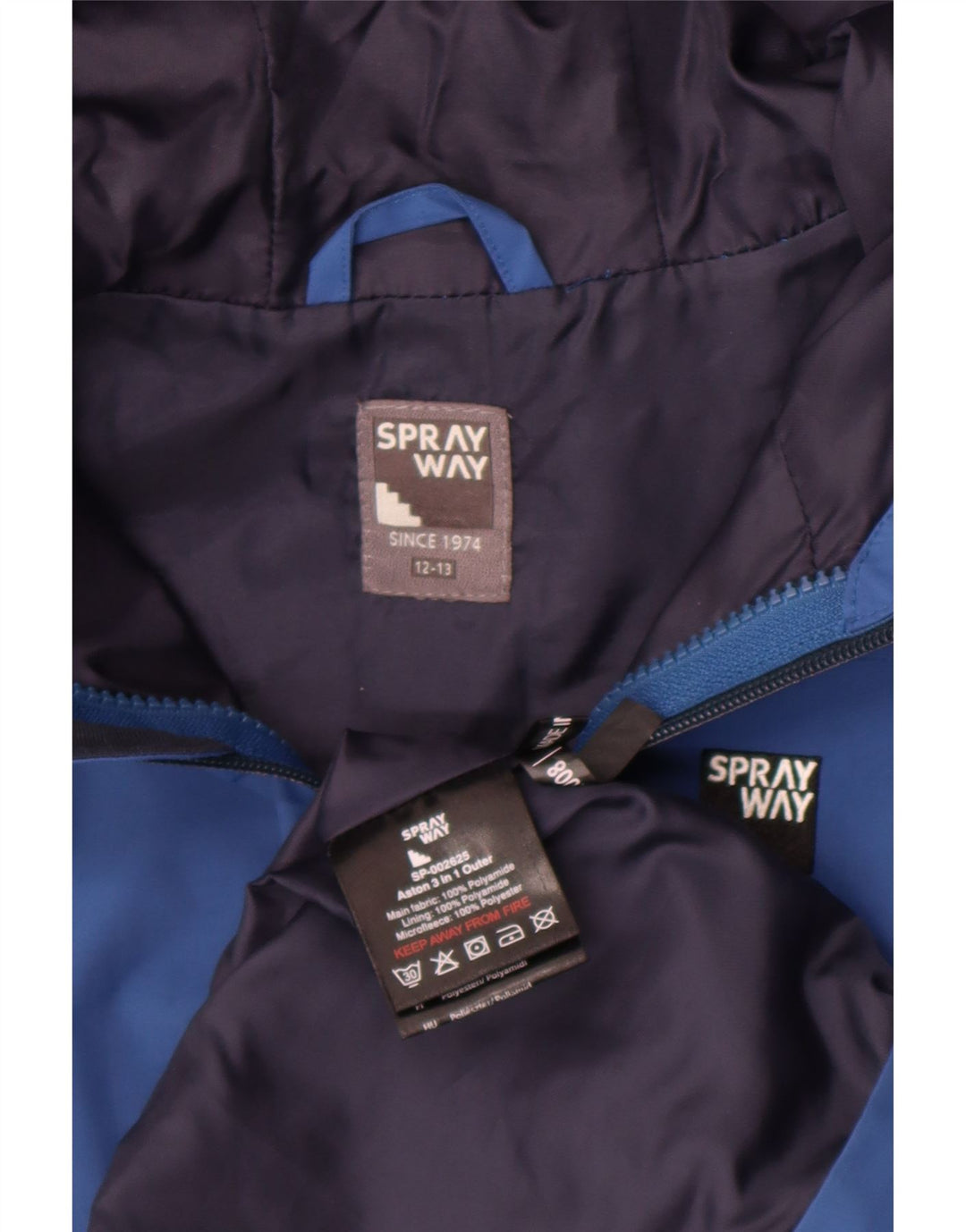 Sprayway Jachetă de ploaie cu glugă pentru băieți 12-13 ani poliamidă albastră