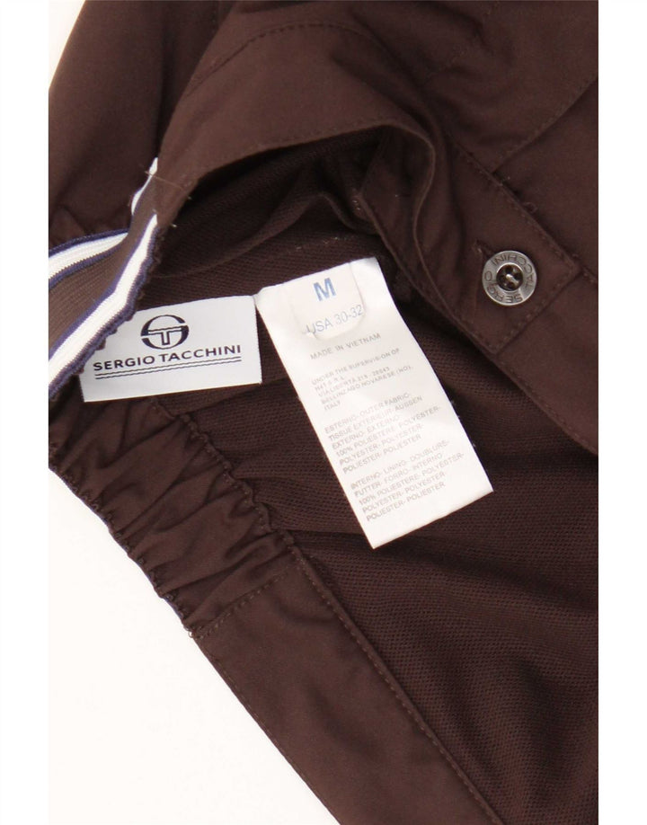 Sergio Tacchini Pantaloni scurți casual pentru bărbați Medium W32 Maro Poliester