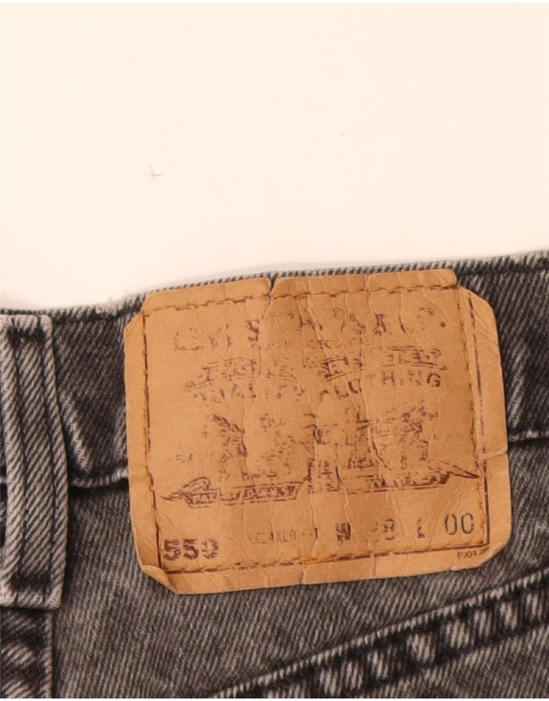 Pantaloni caldi cu talie înaltă Levi's 550 Denim, gri mediu, W28