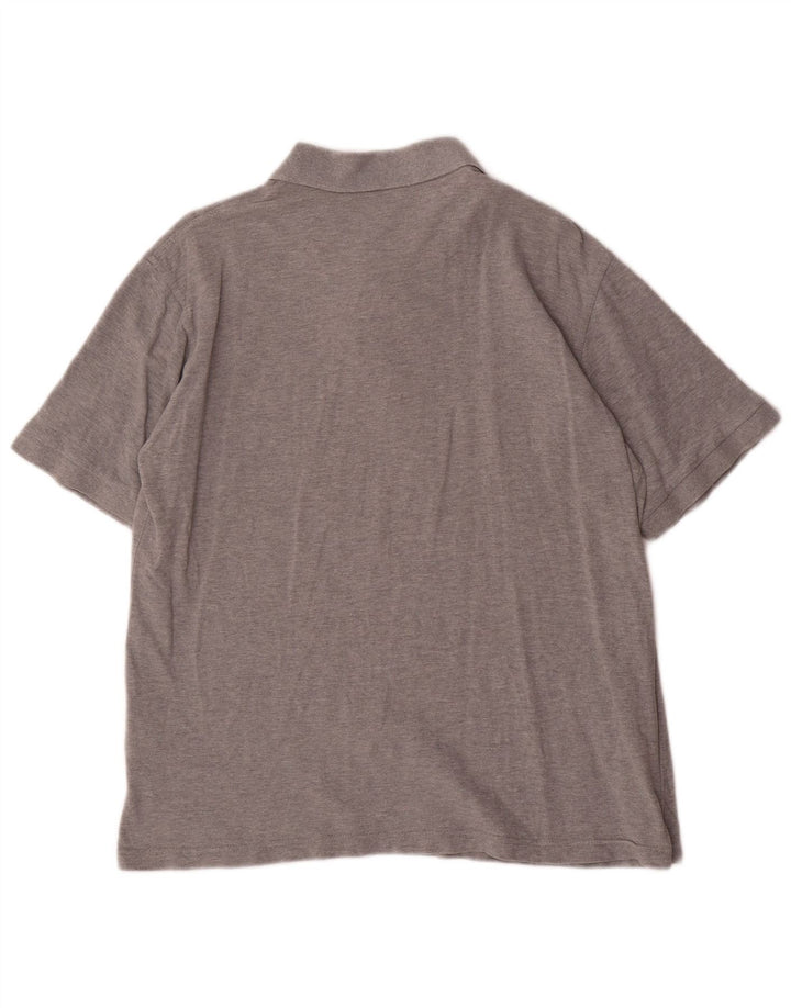 Cămașă polo pentru bărbați DOCKERS, din bumbac cu pete, gri mediu