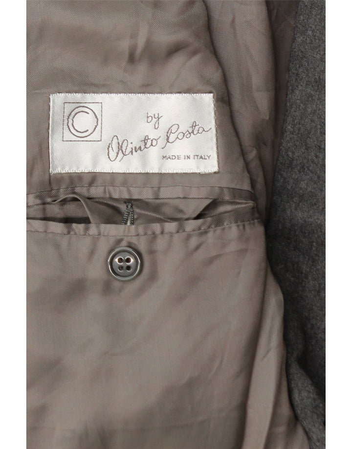 Jachetă vintage pentru bărbați cu două piepturi IT 52 XL Lână gri