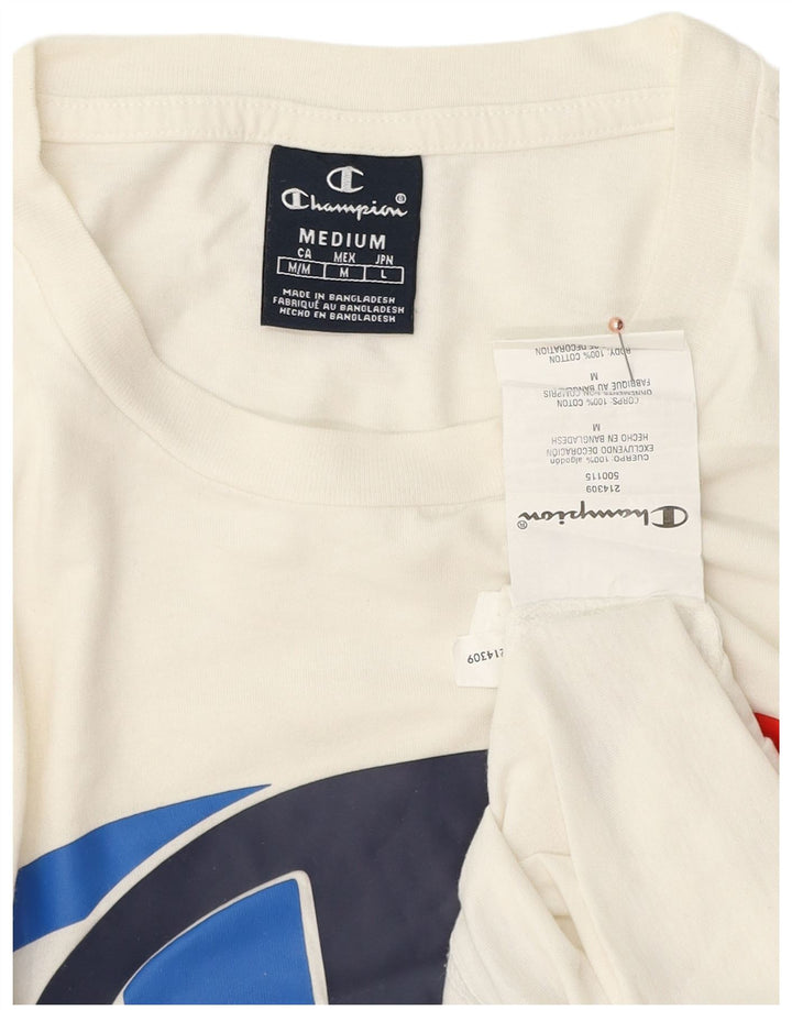 Tricou grafic pentru bărbați Champion Top Medium White Bumbac