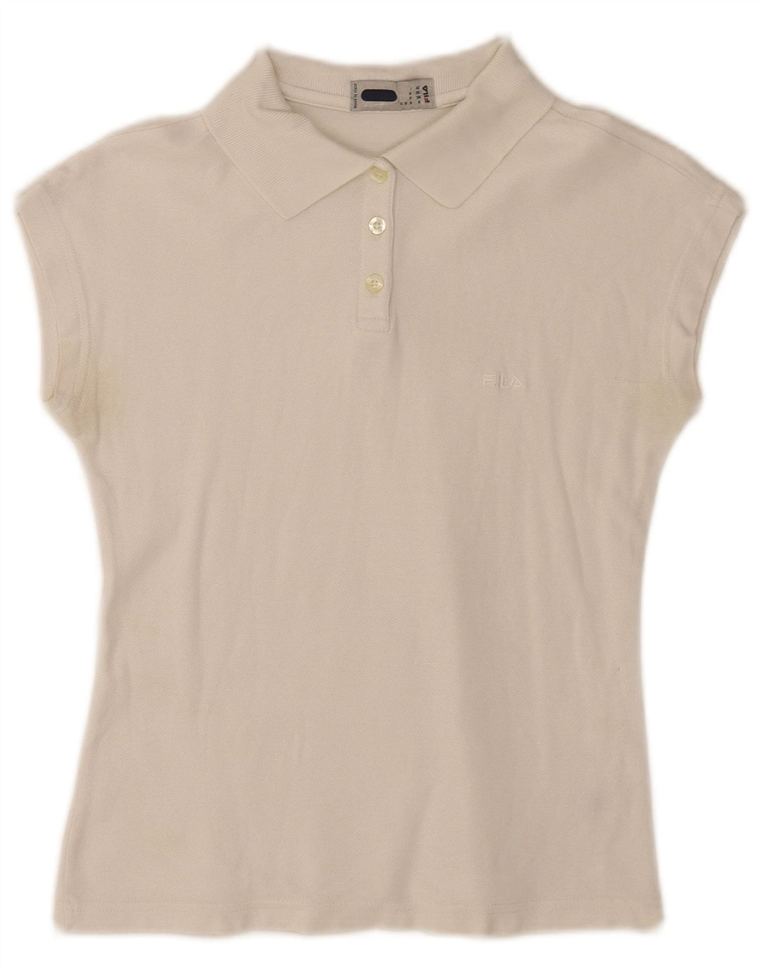 Tricou polo fără mâneci Fila pentru femei IT 42 Medium White
