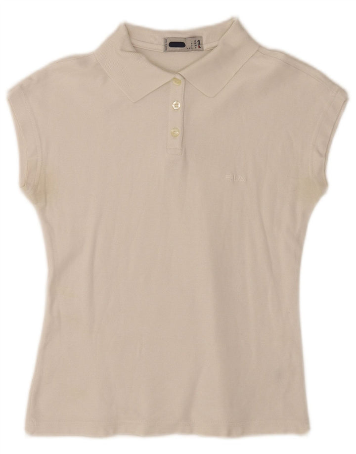 Tricou polo fără mâneci Fila pentru femei IT 42 Medium White