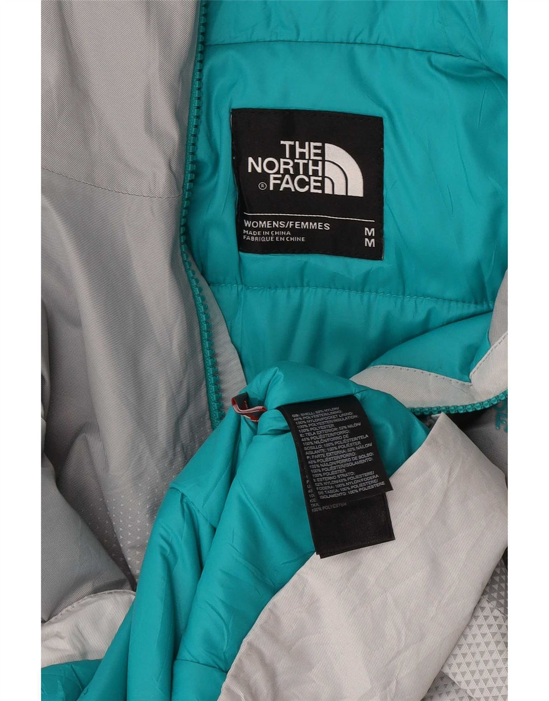 Jachetă de ploaie cu glugă The North Face pentru femei UK 14 Medium Gri Colorblock