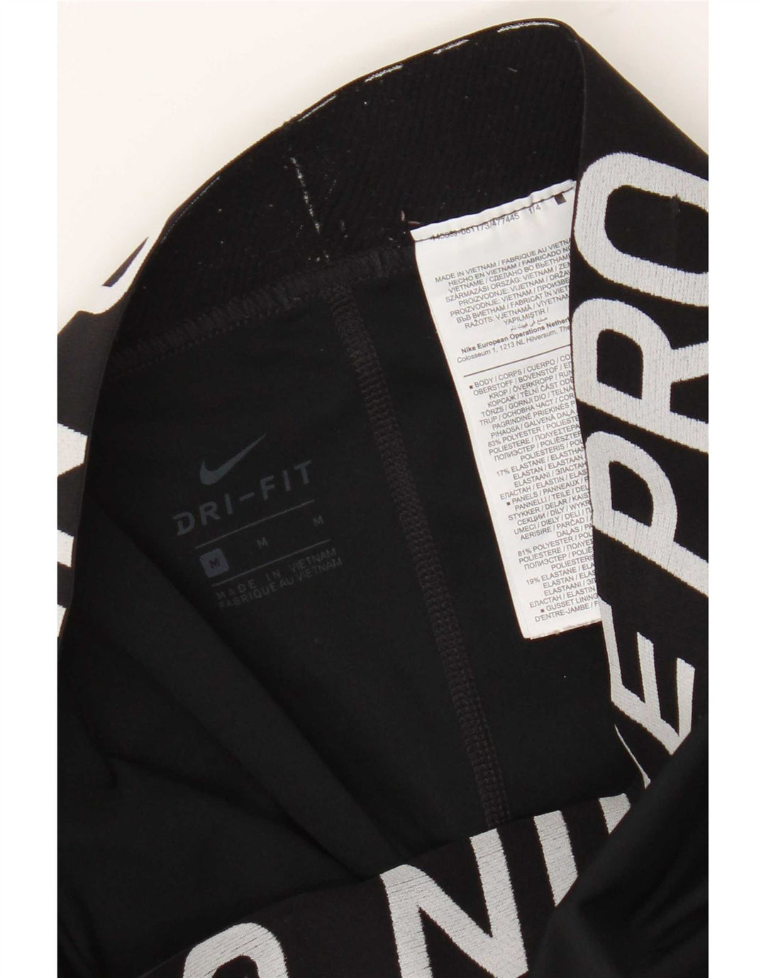 Leggings Nike Dri Fit Graphic pentru femei UK 12 Poliester mediu negru