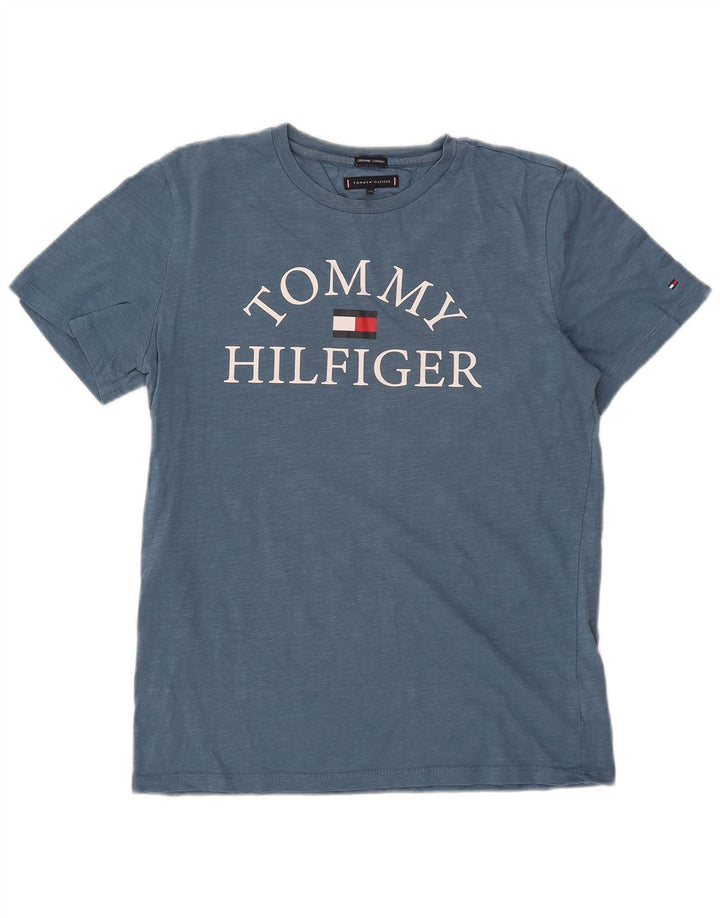 TOMMY HILFIGER Tricou Grafic Băieți Top 15-16 Ani Bumbac Albastru