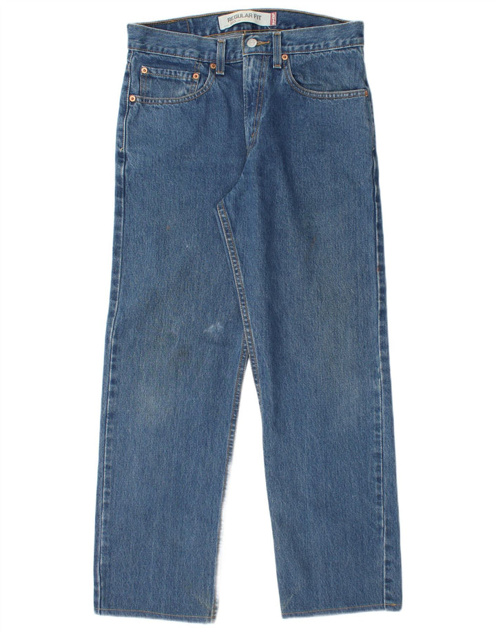 Blugi drepti pentru bărbați Levi's 505 Regular Fit W31 L28 Bumbac albastru