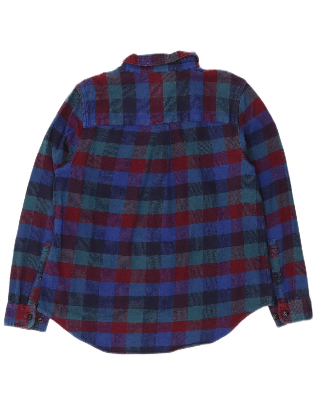 Cămașă de flanel supradimensionată pentru femei L.L.BEAN UK 10, carouri mici, multicolore