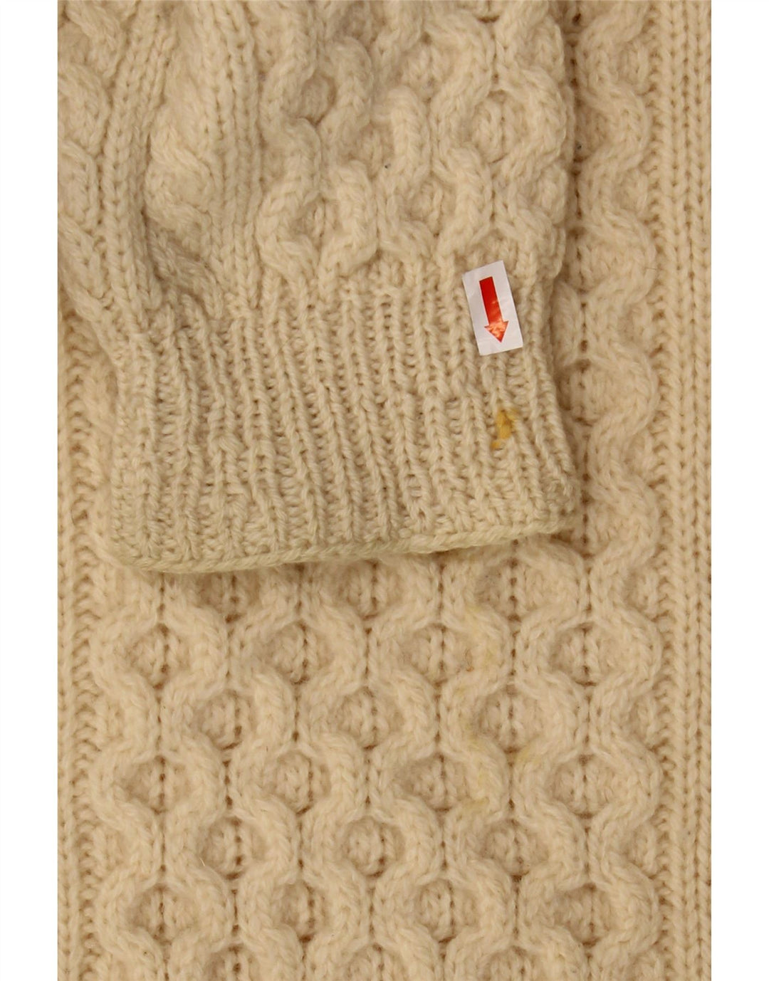 REPLAY Pulover pentru bărbați cu gât roșu XL din lână albă