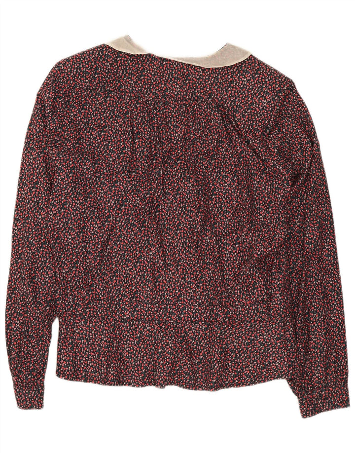 MAURICE ABOT Bluză cu mânecă lungă pentru femei Top IT 44 Medium Red Floral