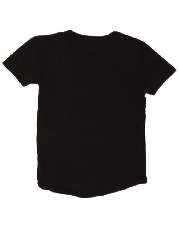 Top tricou ZARA pentru femei UK 12 Medium Black Bumbac