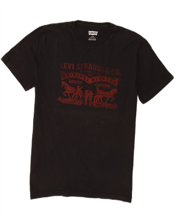 Tricou grafic pentru bărbați Levi's Top mare din bumbac negru