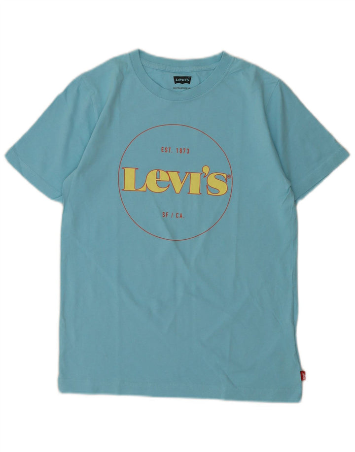 Tricou grafic Levi's pentru baieti Top 13-14 ani Bumbac albastru