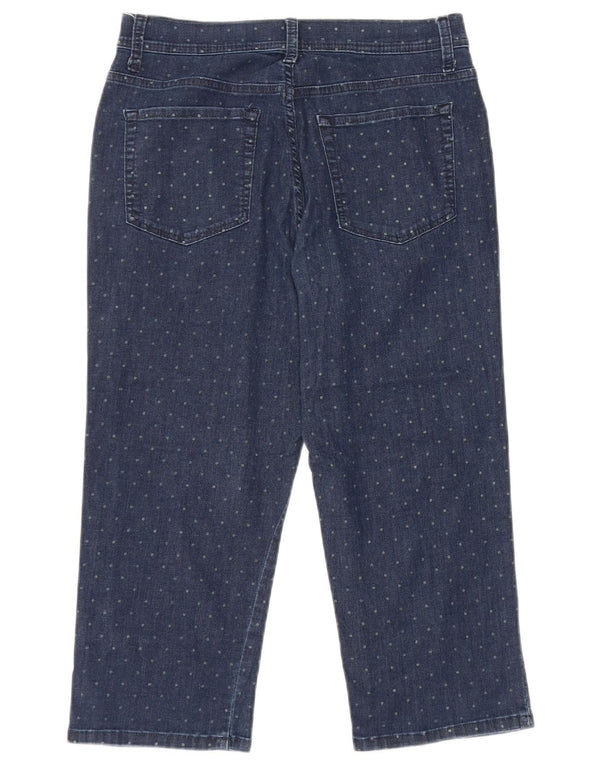 Blugi Capri pentru femei LEE, cu ajustare clasică, US 6 Medium W28 L19 Bleumarin cu pete