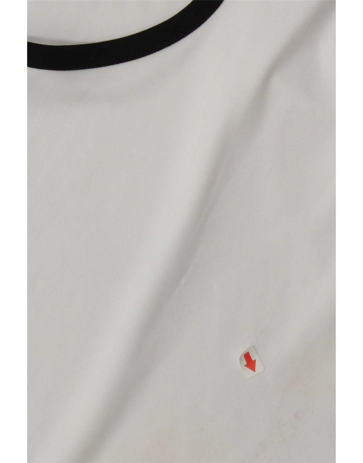 Tricou cu grafic Aeroready Adidas pentru bărbați Top mic, alb, poliester color bloc