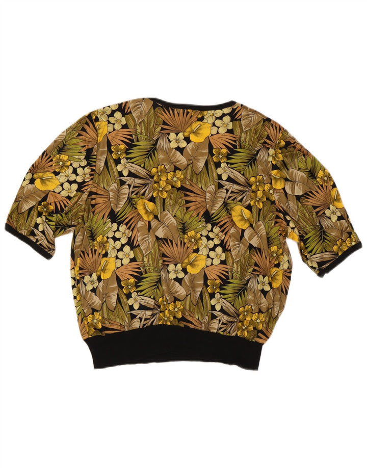 Bluză Vintage Femei Top IT 48 XL Multicolor Floral Bumbac