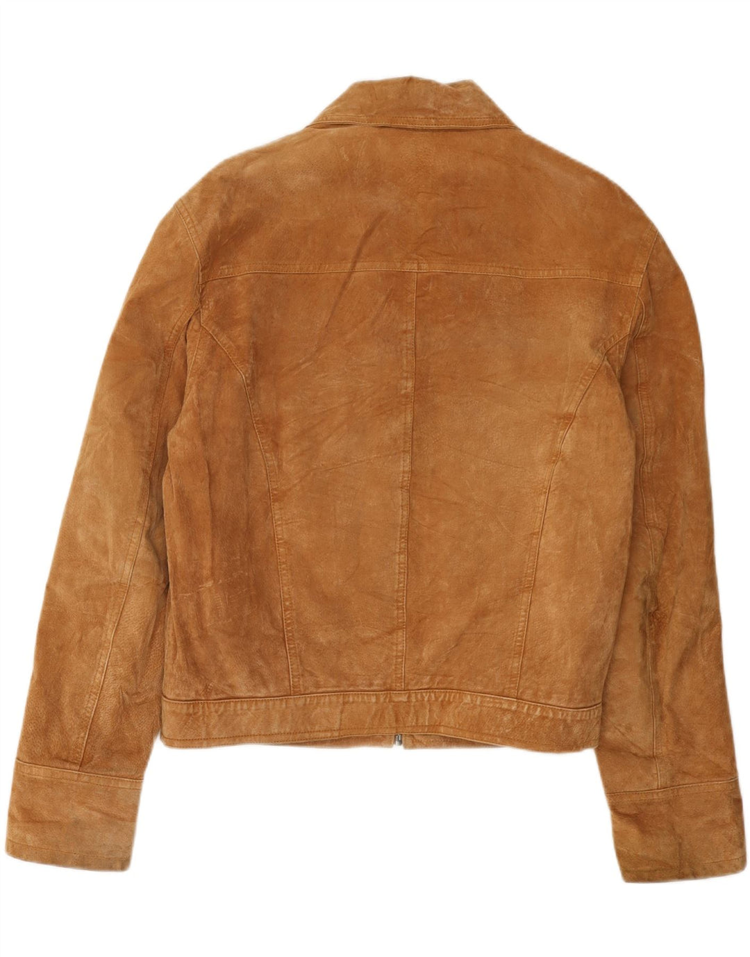 TERRANOVA Womens Suede Jacket UK 18 XL Brown Leather