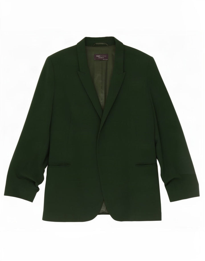 Jachetă pentru femei Marks & Spencer cu mâneci 3/4 deschise, verde mediu, UK 12