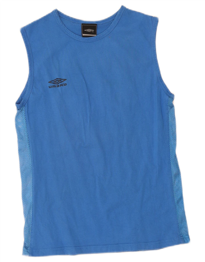 UMBRO Mens Graphic Vest Top UK 38/40 Medium Blue Cotton