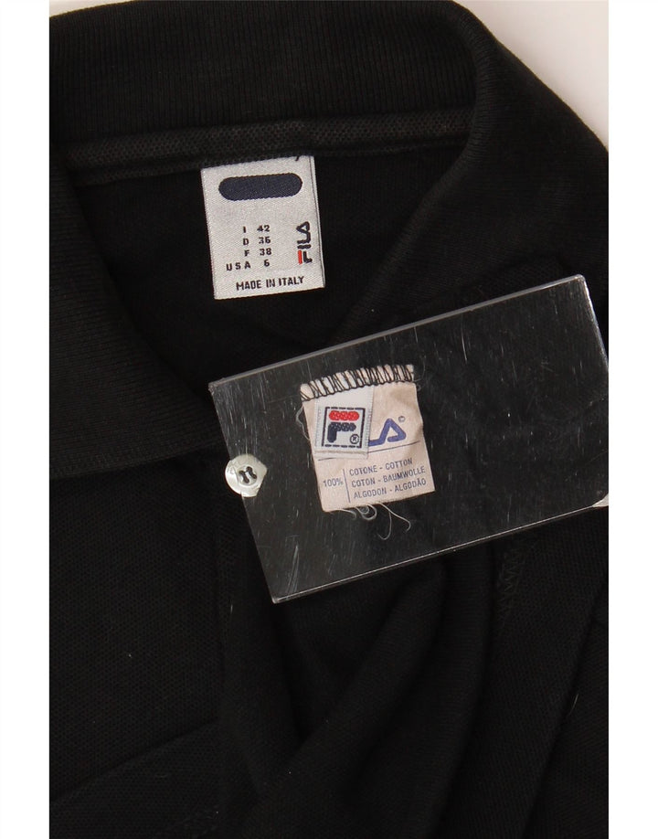Tricou polo fără mâneci pentru femei Fila IT 42 bumbac mediu negru