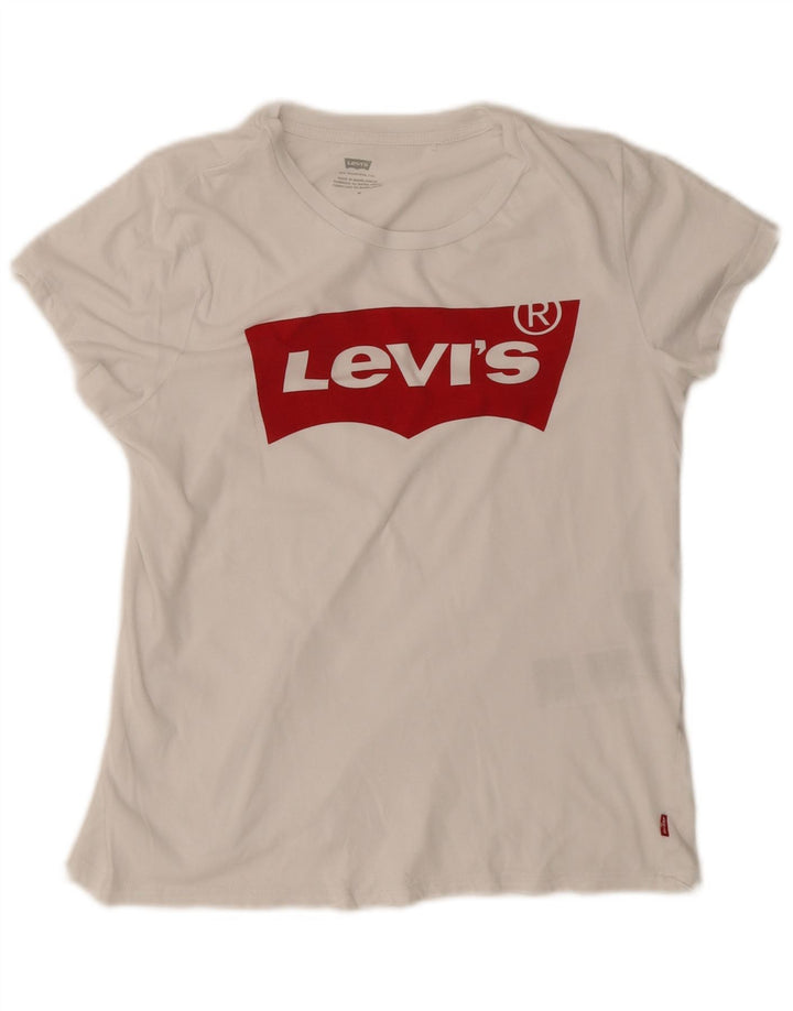 Tricou grafic Levi's pentru femei Top UK 12 Medium White Bumbac
