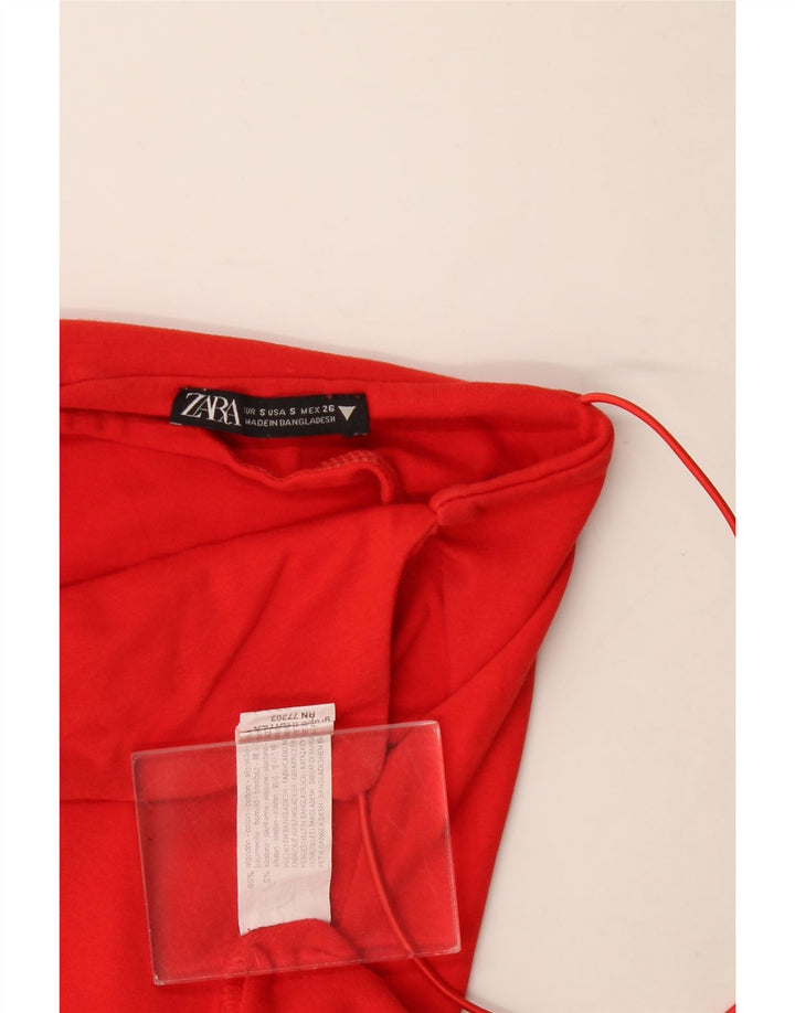 Rochie de soare pentru femei Zara UK 8 mic portocaliu bumbac