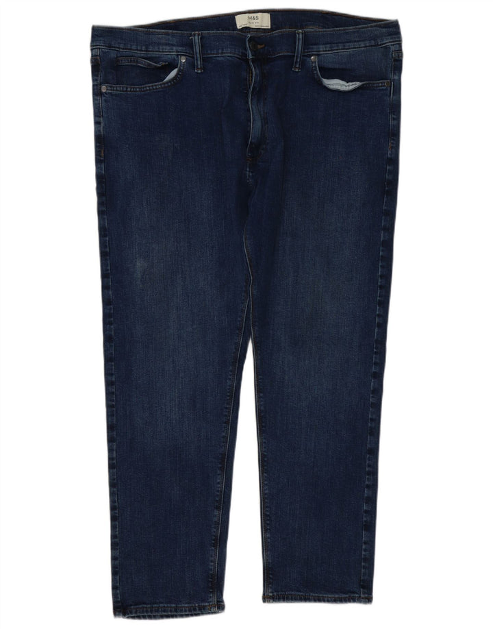 Blugi slim pentru bărbați Marks & Spencer W40 L29 Bumbac albastru