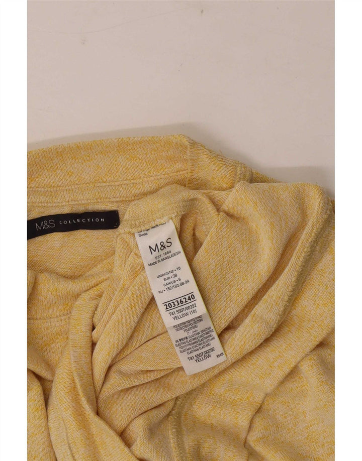 Bluză supradimensionată pentru femei Marks & Spencer Top UK 10 Small Yellow Flecked