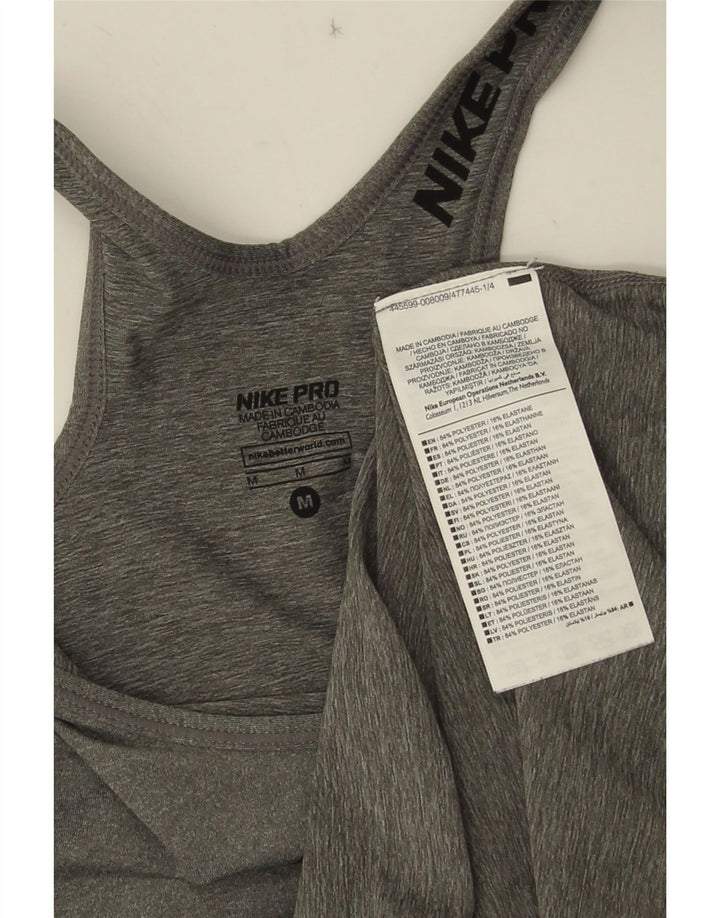 Top cu vestă grafică Nike pentru femei UK 12 Medium Gri Poliester