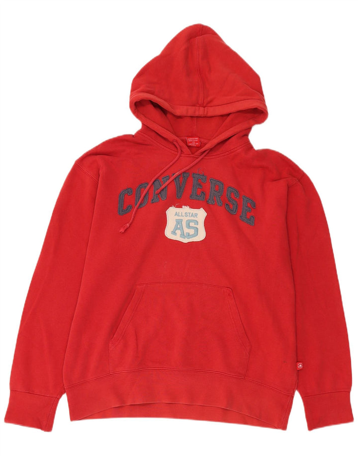 Pulover pentru bărbați Converse Graphic Hoodie Jumper mare, roșu, bumbac