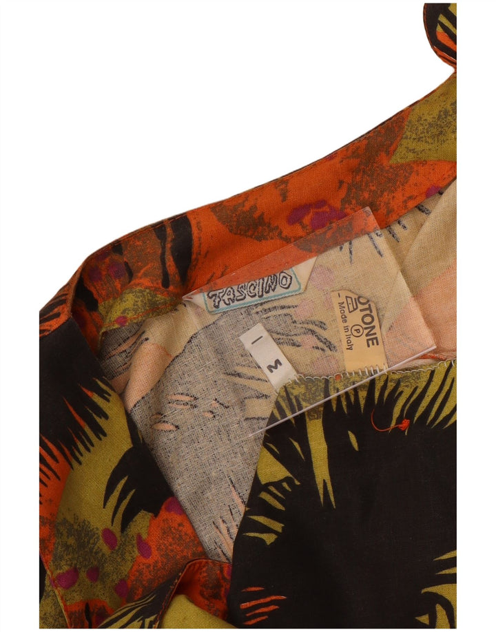 Bluză cămașă cu model abstract pentru femei VINTAGE UK 14 Medium Multicolor