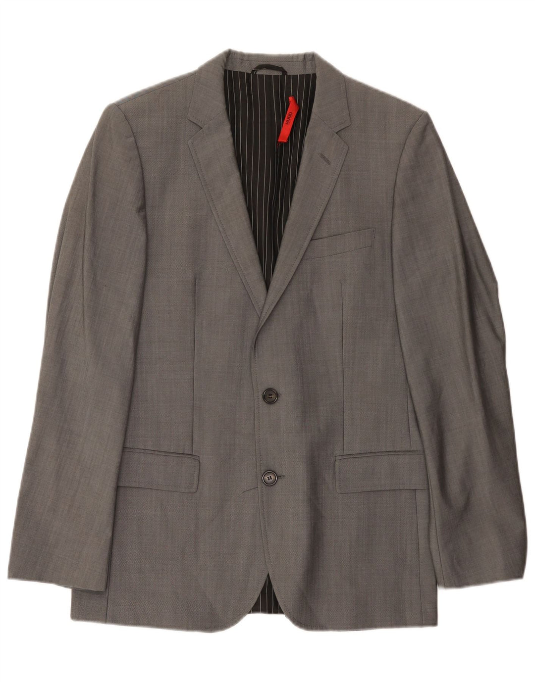 Blazer pentru bărbați Hugo Boss cu 2 nasturi EU 48 Lână gri mediu