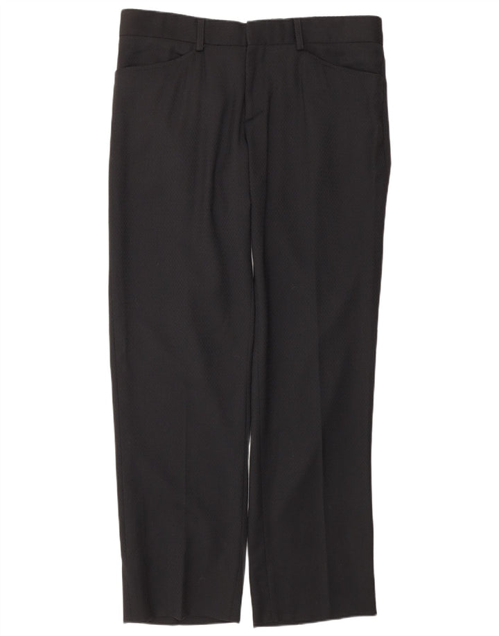 Costum 2 piese pentru bărbați DOLCE & GABBANA IT 50 mare W36 L31 lână neagră neagră