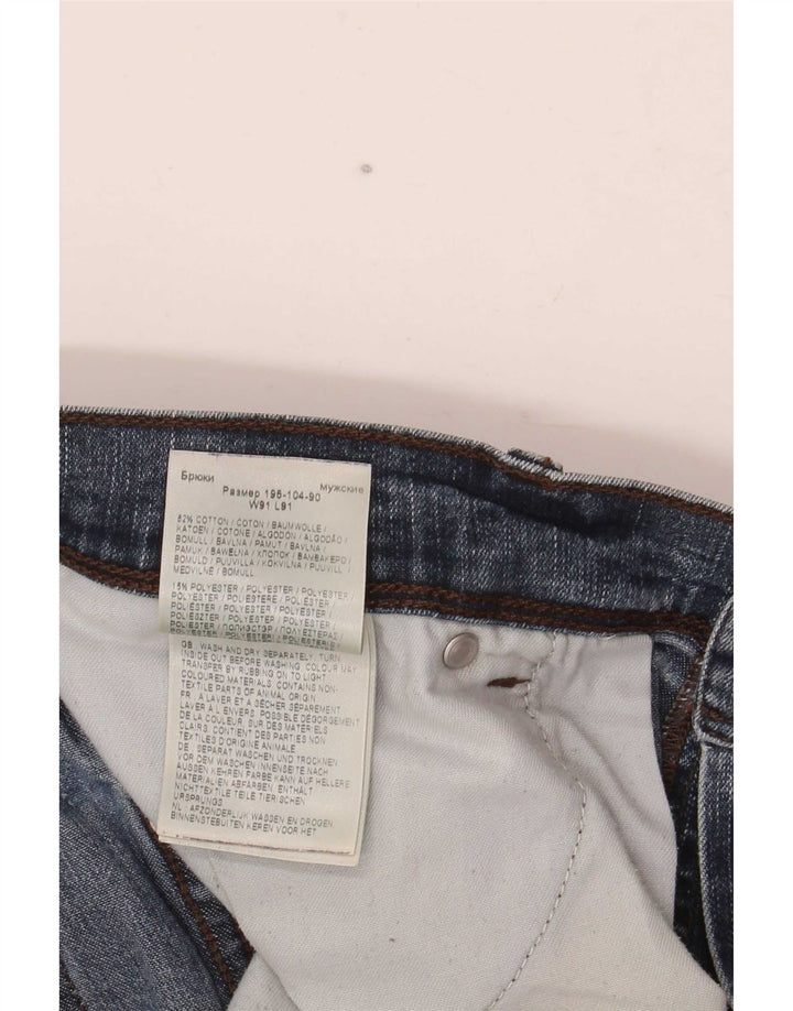 Blugi drepte pentru bărbați Wrangler Texas W36 L36 Bumbac albastru
