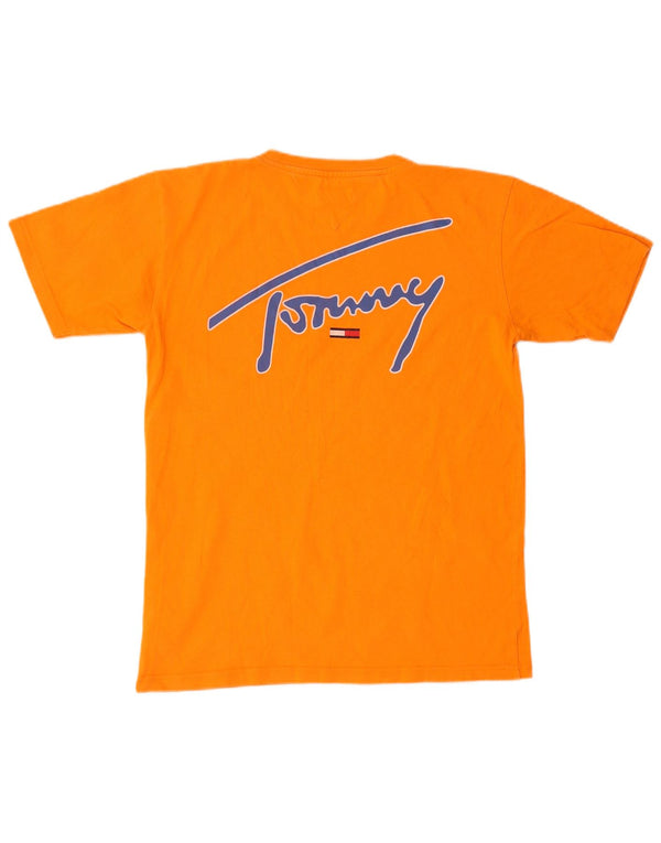 Tricou grafic Tommy Hilfiger pentru bărbați Top mic din bumbac portocaliu