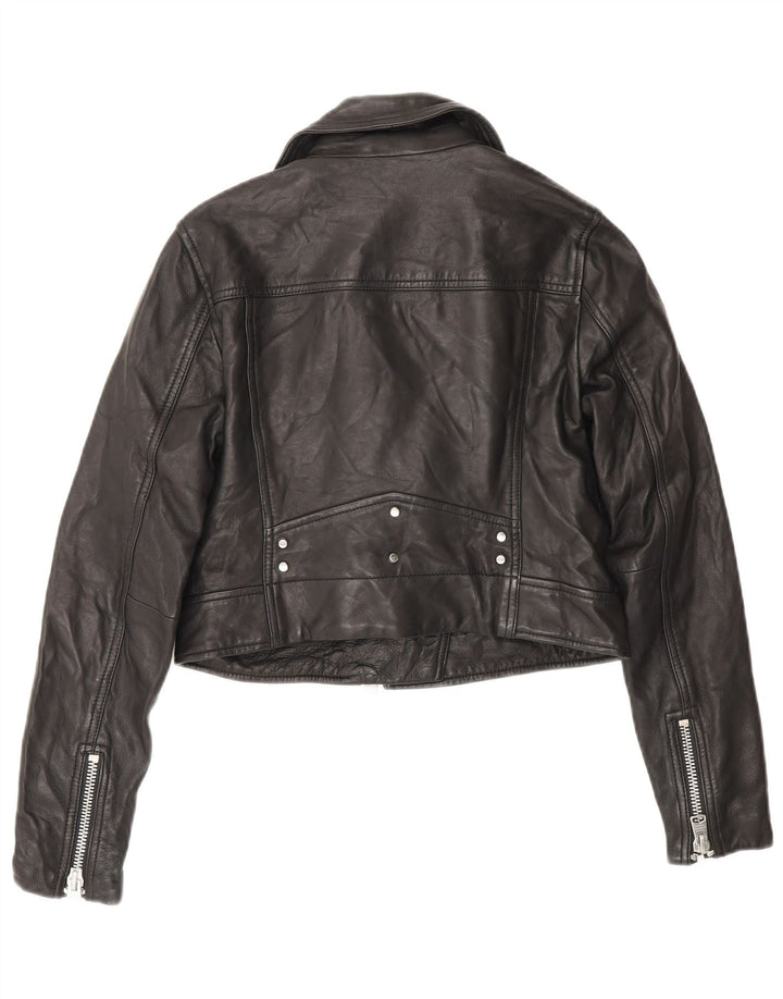 Jachetă motociclist din piele pentru femei All Saints UK 4 XS piele neagră