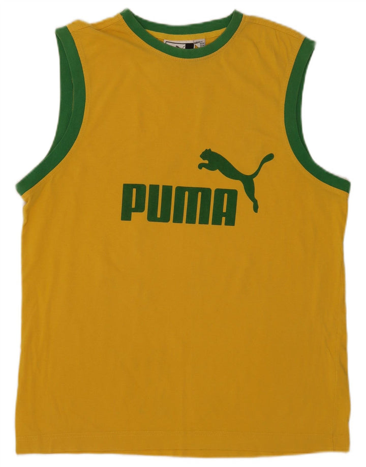 Vestă grafică pentru bărbați Puma, mare, galben, bumbac color bloc